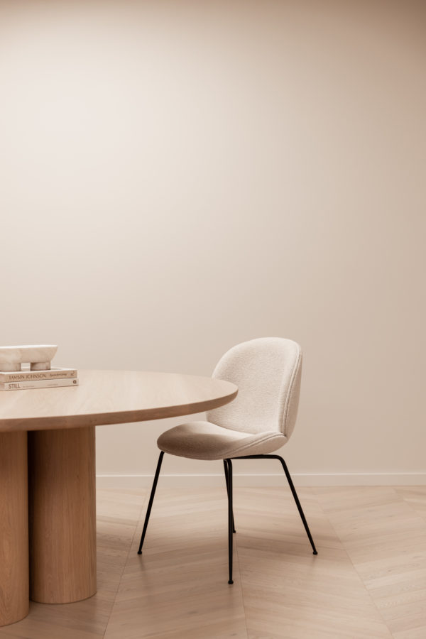 Detail of light-colored wooden flooring with natural texture
