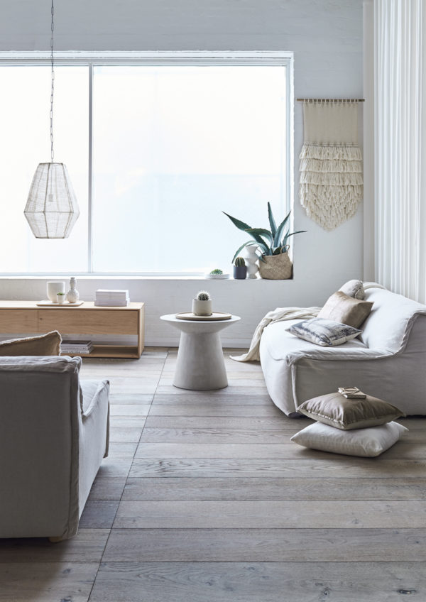 Ash Grey wooden flooring showcased in a cozy living room