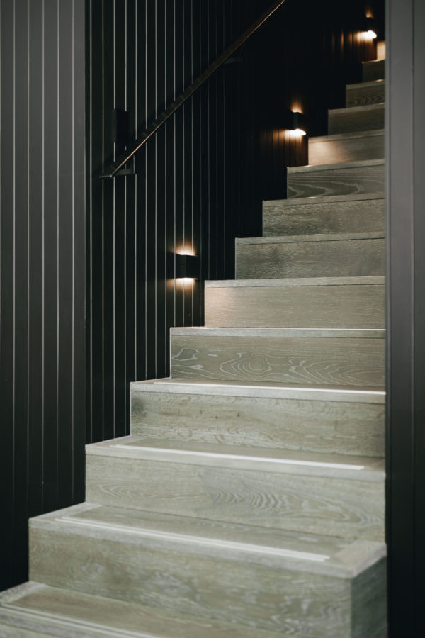 Vertical showcase of The Black timber flooring with rich tones.