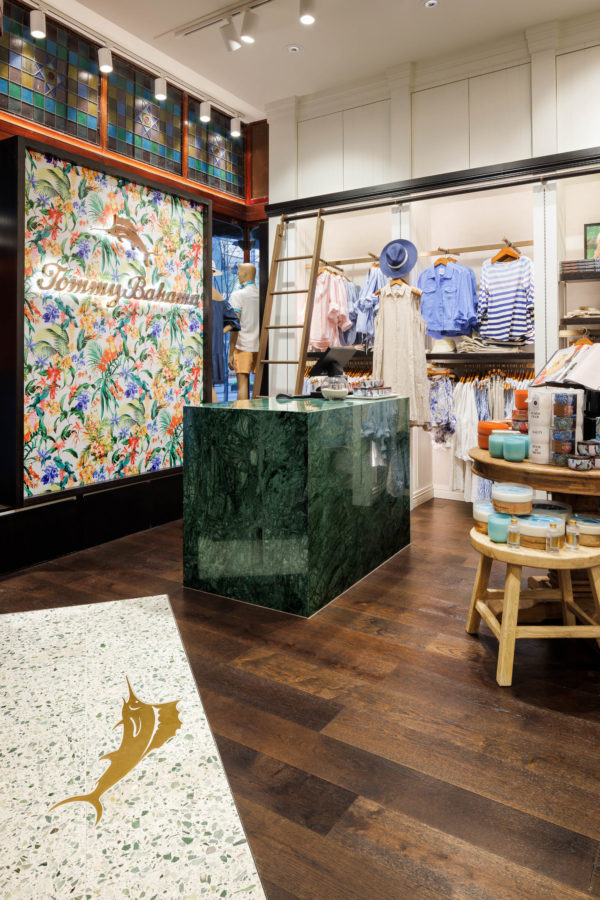 Tommy Bahama store with Royal Oak Floors adding elegance and warmth