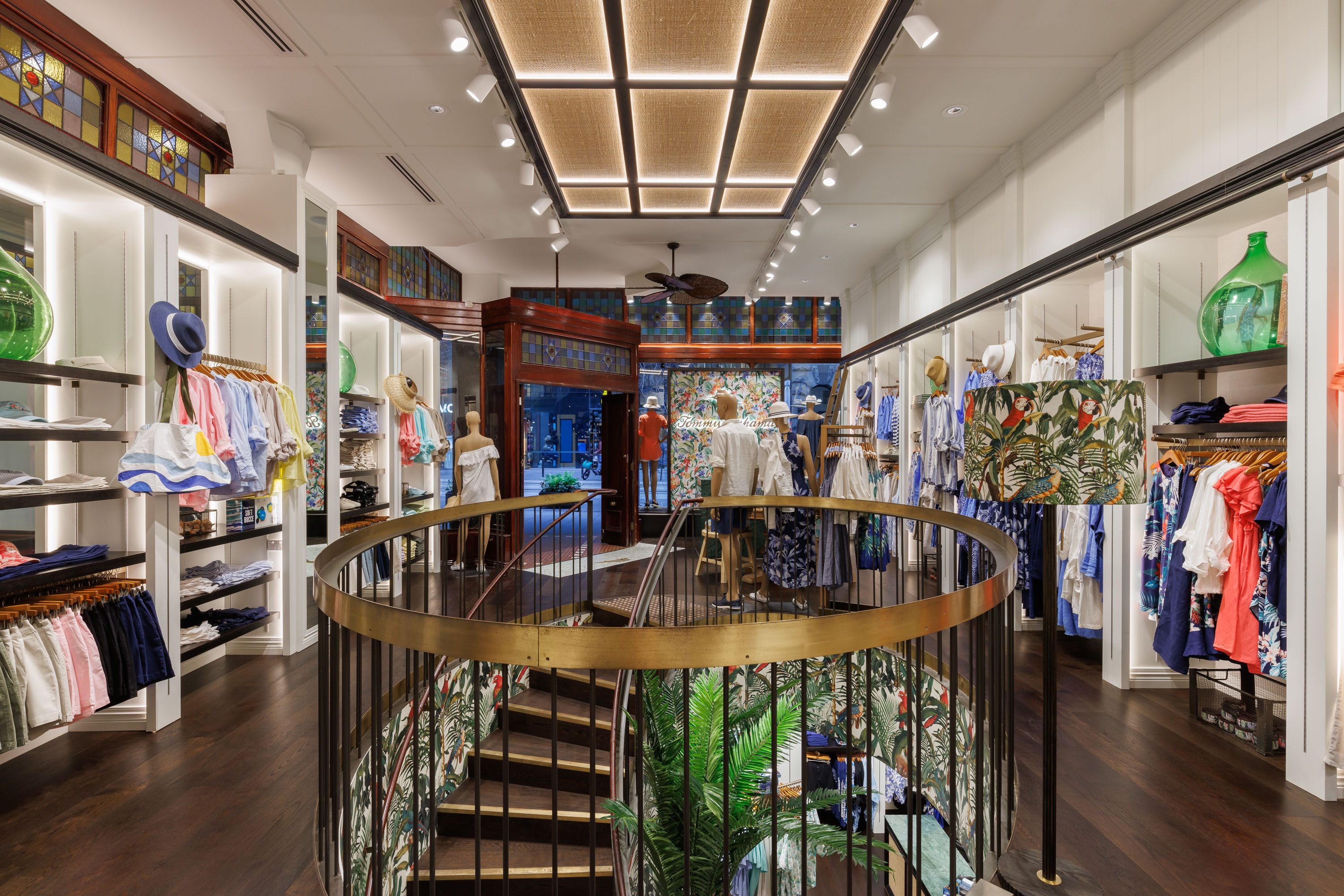 Tommy Bahama store with Royal Oak Floors adding warmth to the space